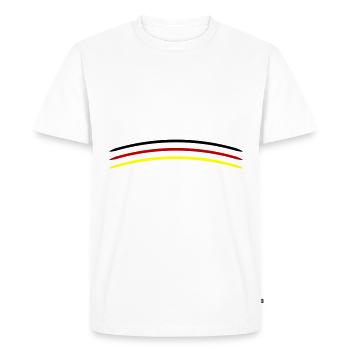 Ligne de drapeau de l'Allemagne - T-shirt Premium bio Homme - blanc - Devant - Nico (187cm)