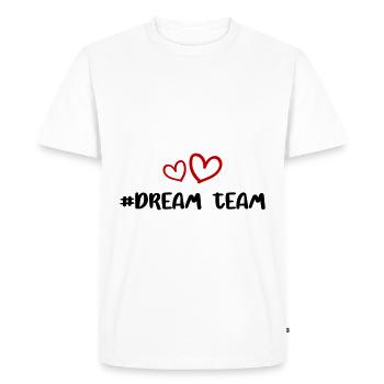 Dream Team Heart Love - Men's Premium Organic T-Shirt - white - Front - Nico (187cm)