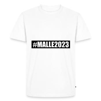 Malle 2023 - T-shirt Premium bio Homme - blanc - Devant - Nico (187cm)