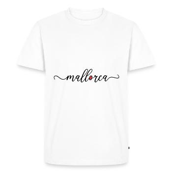 Amour du cœur de Majorque - T-shirt Premium bio Homme - blanc - Devant - Nico (187cm)