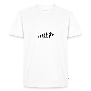 Evolution monkey human motorcycle - Men's Premium Organic T-Shirt - white - Front - Nico (187cm)