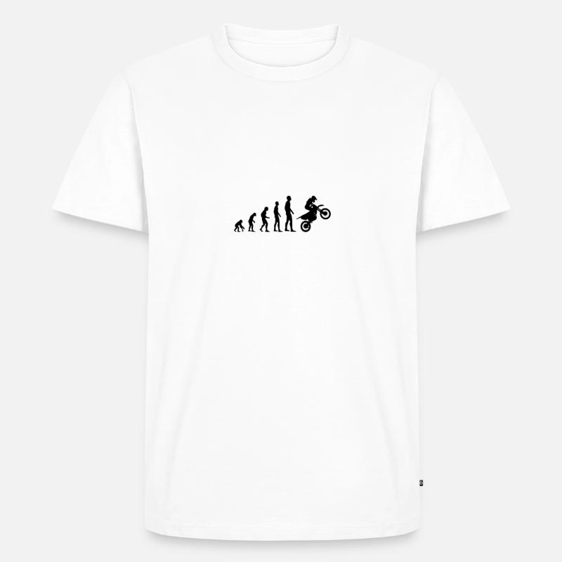 Evolution monkey human motorcycle - Men's Premium Organic T-Shirt - white