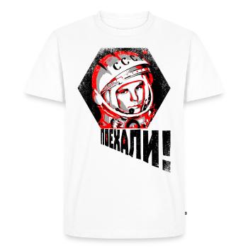 Gagarine - allons-y! - T-shirt Premium bio Homme - blanc - Devant - Nico (187cm)