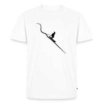 Skiers Downhill Mountains Ski ECG Skis Skiing - Men's Premium Organic T-Shirt - white - Front - Nico (187cm)