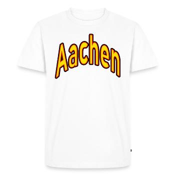 Aix-la-Chapelle - T-shirt Premium bio Homme - blanc - Devant - Nico (187cm)