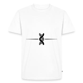 Ligne de symbole Adn - T-shirt Premium bio Homme - blanc - Devant - Nico (187cm)