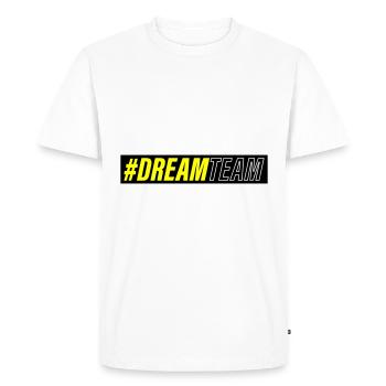 Équipe de rêve - T-shirt Premium bio Homme - blanc - Devant - Nico (187cm)