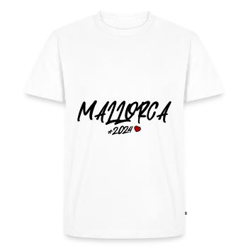 Majorque 2024 Coeur - T-shirt Premium bio Homme - blanc - Devant - Nico (187cm)