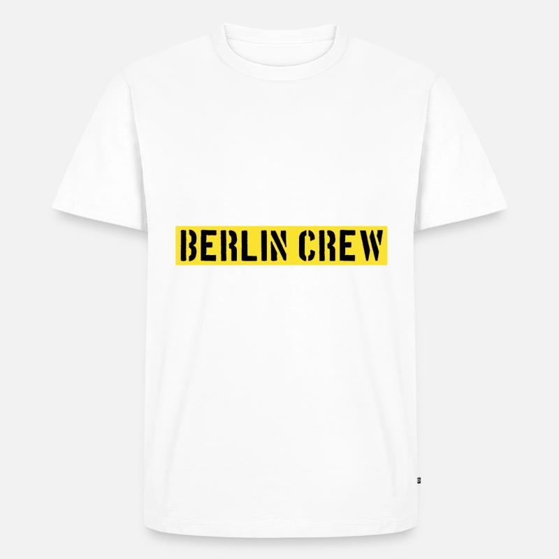 Berlin Crew - Männer Premium Bio T-Shirt - Weiß