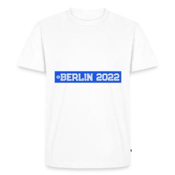 Berlin 2022 - T-shirt Premium bio Homme - blanc - Devant - Nico (187cm)