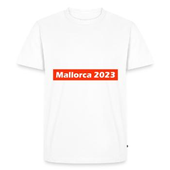 Mallorca 2023 - Men's Premium Organic T-Shirt - white - Front - Nico (187cm)