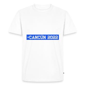 Cancun 2022 - T-shirt Premium bio Homme - blanc - Devant - Nico (187cm)
