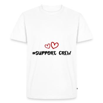 Support Crew Heart Love - Men's Premium Organic T-Shirt - white - Front - Nico (187cm)