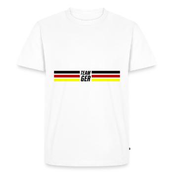 Team Germany - Men's Premium Organic T-Shirt - white - Front - Nico (187cm)