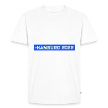 Hambourg 2022 - T-shirt Premium bio Homme - blanc - Devant - Nico (187cm)