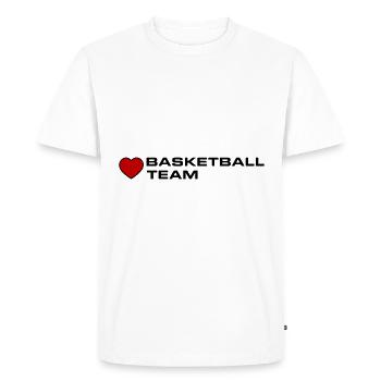 Basketball Team Heart - Men's Premium Organic T-Shirt - white - Front - Nico (187cm)
