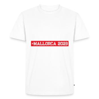 Mallorca 2023 - Men's Premium Organic T-Shirt - white - Front - Nico (187cm)