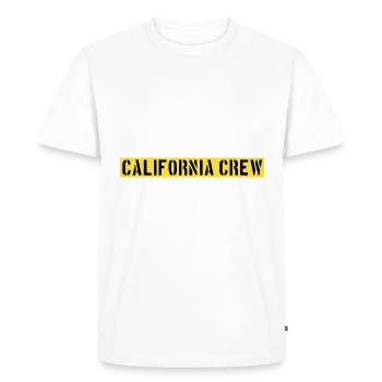 Équipage californien - T-shirt Premium bio Homme - blanc - Devant - Nico (187cm)