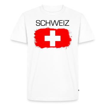 Cadeau de fan de football Suisse fan - T-shirt Premium bio Homme - blanc - Devant - Nico (187cm)