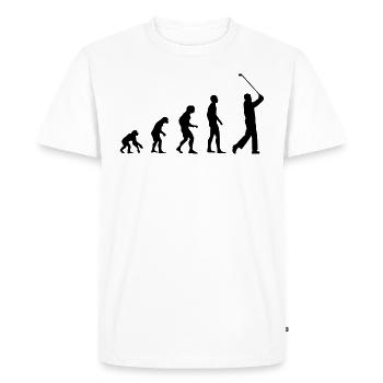Golf Evolution Golfer Sport Golf Gift - Men's Premium Organic T-Shirt - white - Front - Nico (187cm)