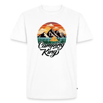 Camping King - Men's Premium Organic T-Shirt - white - Front - Nico (187cm)