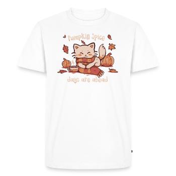 Journées des épices à la citrouille - T-shirt Premium bio Homme - blanc - Devant - Nico (187cm)