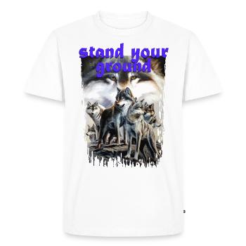 Connaissez votre place - T-shirt Premium bio Homme - blanc - Devant - Nico (187cm)
