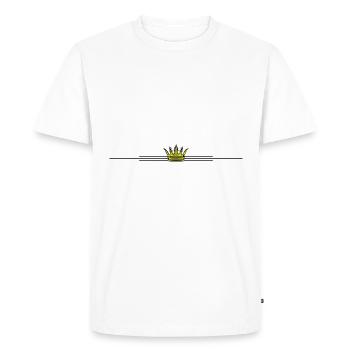 Crown Symbol Design - Men's Premium Organic T-Shirt - white - Front - Nico (187cm)