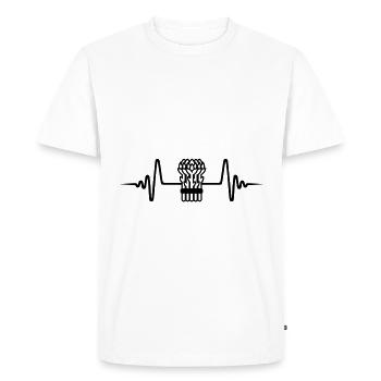 Asparagus Pulse - Men's Premium Organic T-Shirt - white - Front - Nico (187cm)