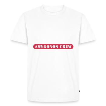Mykonos Équipage - T-shirt Premium bio Homme - blanc - Devant - Nico (187cm)