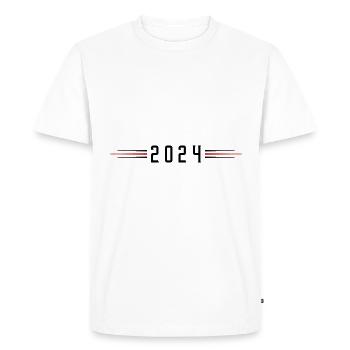 Symbole 2024 - T-shirt Premium bio Homme - blanc - Devant - Nico (187cm)