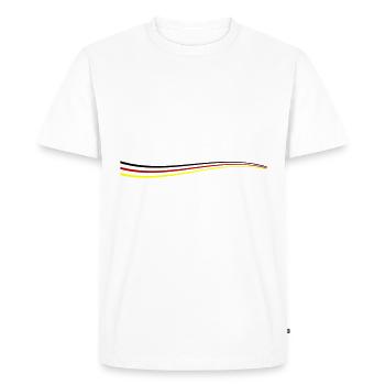 Germany Line - Men's Premium Organic T-Shirt - white - Front - Nico (187cm)