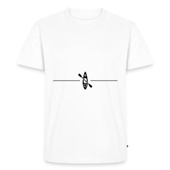 Canoe Line - Men's Premium Organic T-Shirt - white - Front - Nico (187cm)