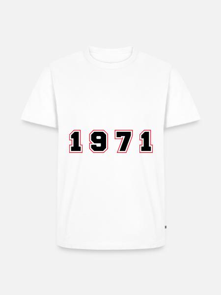 1971 Year Number - Men's Premium Organic T-Shirt - white