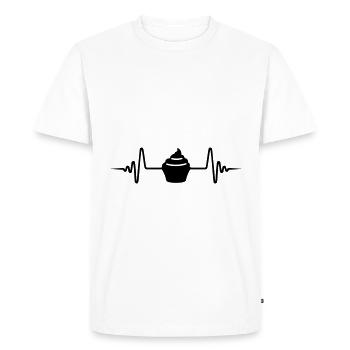 Icône Muffin Pulse - T-shirt Premium bio Homme - blanc - Devant - Nico (187cm)