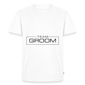 Équipe Groom Mariage - T-shirt Premium bio Homme - blanc - Devant - Nico (187cm)