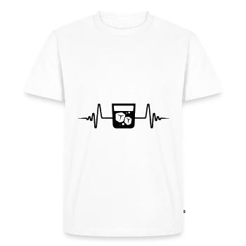 Whisky Pulse - T-shirt Premium bio Homme - blanc - Devant - Nico (187cm)
