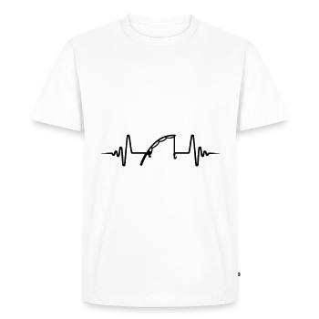 Canne à pêche pulse - T-shirt Premium bio Homme - blanc - Devant - Nico (187cm)
