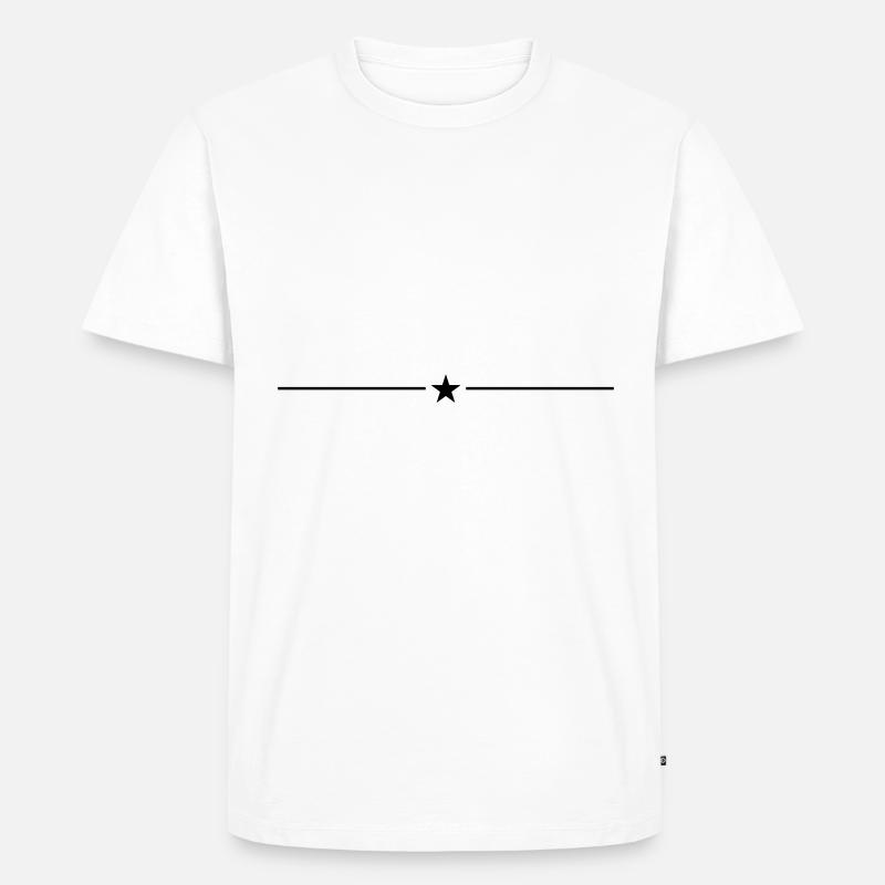 Stern Linie Element - Männer Premium Bio T-Shirt - Weiß