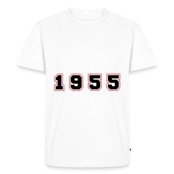 1955 Year Number - Men's Premium Organic T-Shirt - white - Front - Nico (187cm)