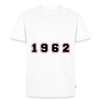 1962 Year Number - Men's Premium Organic T-Shirt - white - Front - Nico (187cm)