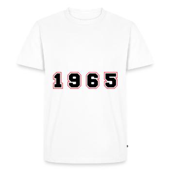 Numéro de l’année 1965 - T-shirt Premium bio Homme - blanc - Devant - Nico (187cm)