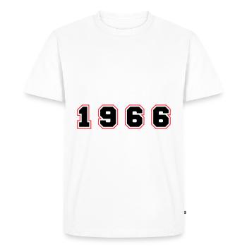 1966 Year Number - Men's Premium Organic T-Shirt - white - Front - Nico (187cm)