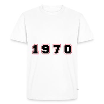 1970 Year Number - Men's Premium Organic T-Shirt - white - Front - Nico (187cm)