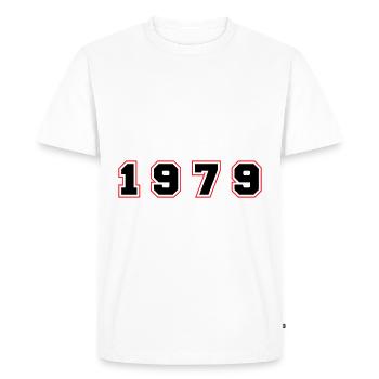 1979 Year Number - Men's Premium Organic T-Shirt - white - Front - Nico (187cm)