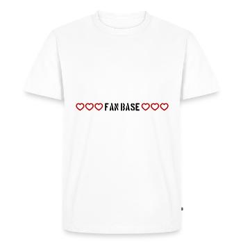 Fan Base Heart Love - Men's Premium Organic T-Shirt - white - Front - Nico (187cm)