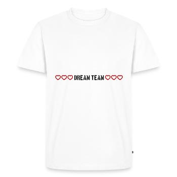Dream Team Heart Love - T-shirt Premium bio Homme - blanc - Devant - Nico (187cm)