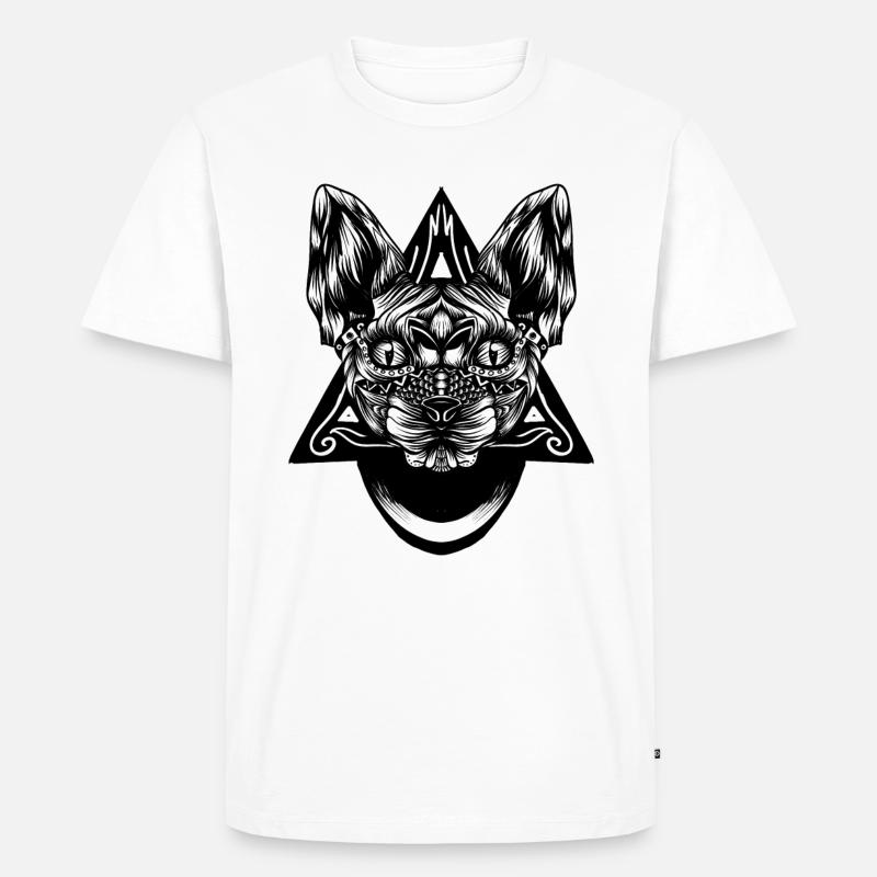 Sphynx pattern bw - Men's Premium Organic T-Shirt - white