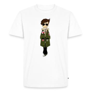 Cool Mod Boy - Men's Premium Organic T-Shirt - white - Front - Nico (187cm)