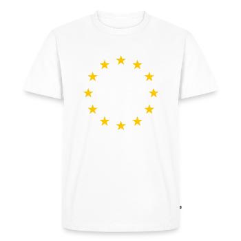 Drapeau europe - T-shirt Premium bio Homme - blanc - Devant - Nico (187cm)